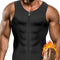 ThermaFit Men's Neoprene Sauna Vest with Zipper – Sweat Waist Trainer & Compression Workout Tank Top